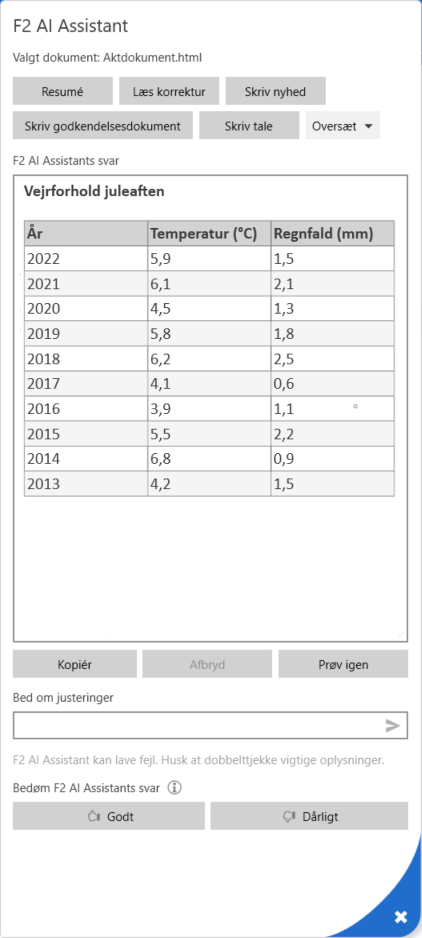 markdown table