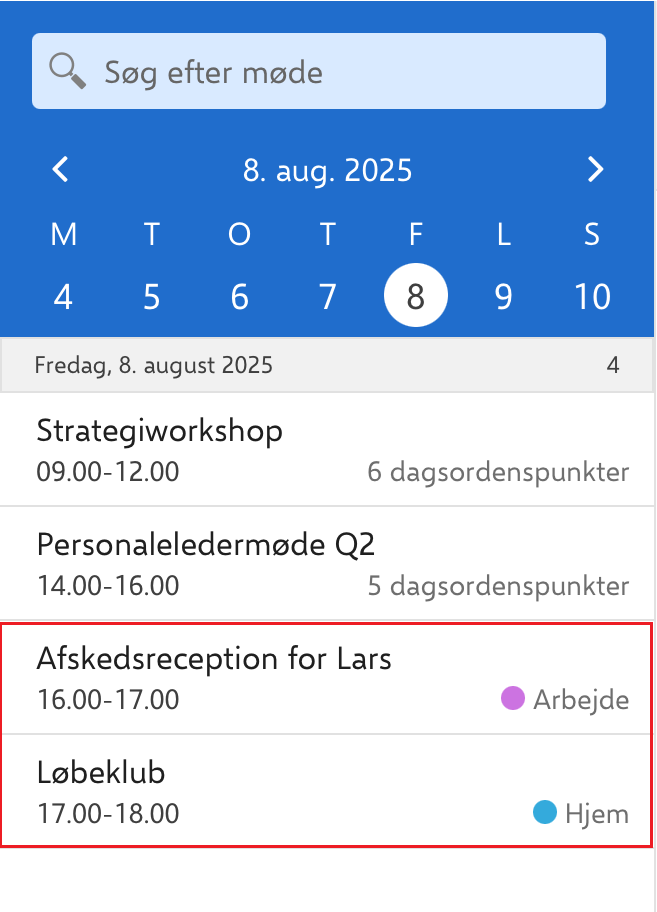 personal calendars