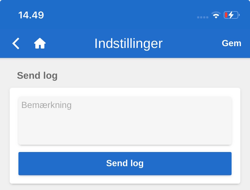 send log button