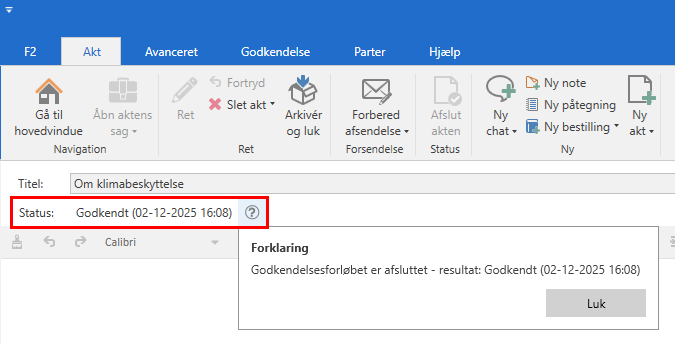 approval status field