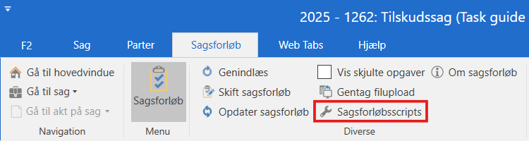 case guide scripts button