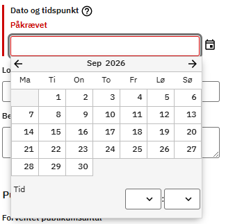 select date time