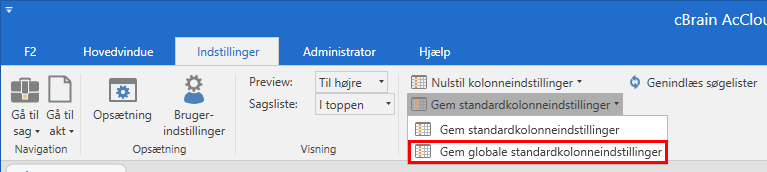 save global column settings