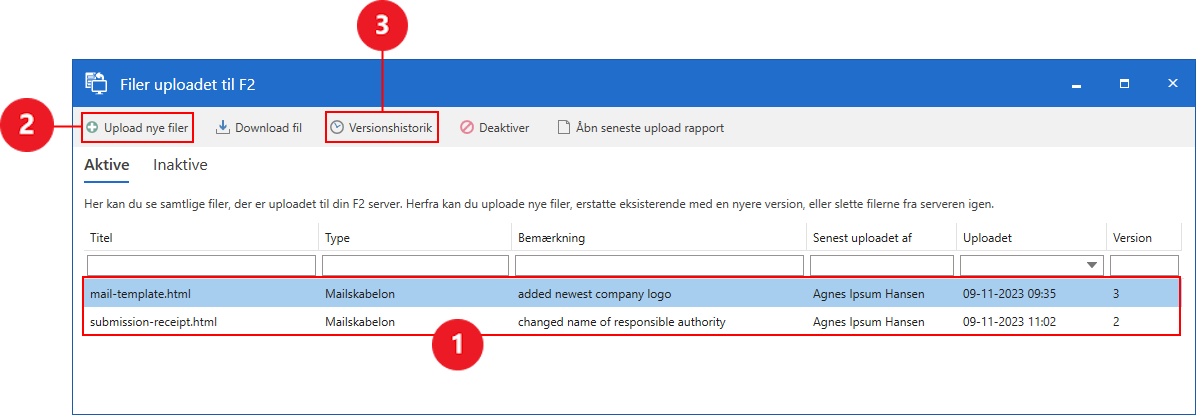 file upload dialogue index