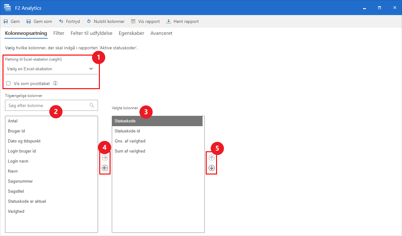 setup columns