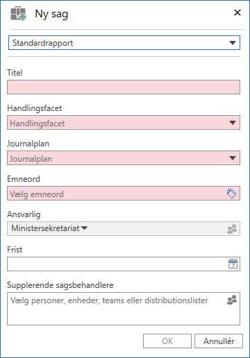 create case from template