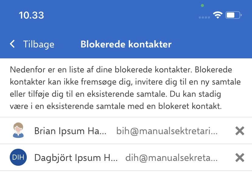 blocked users