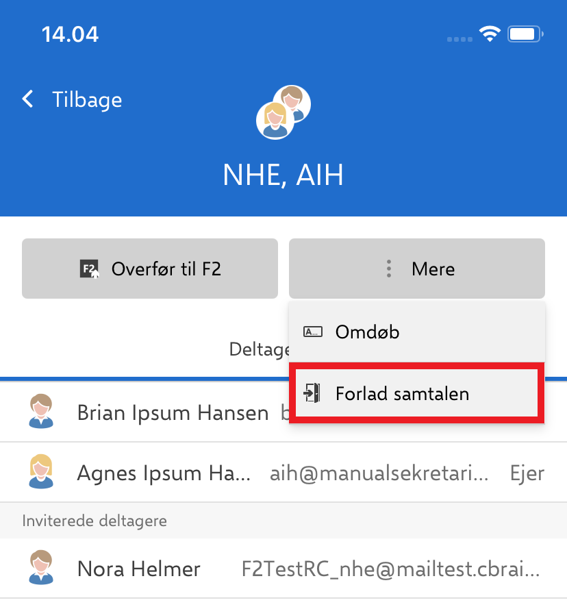 leave chat