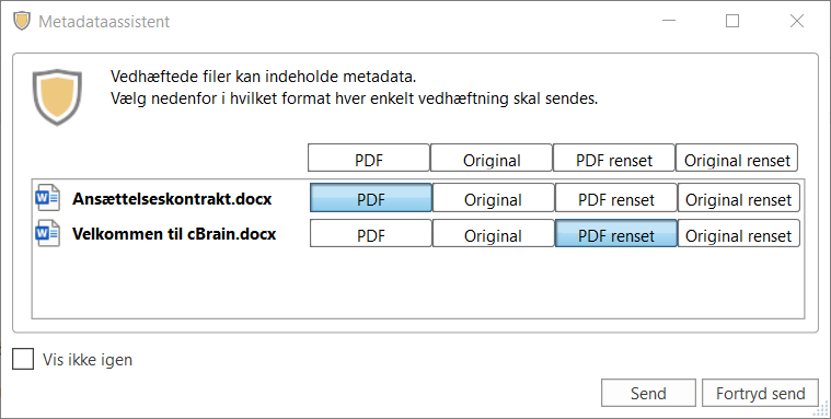 metadata assistent different