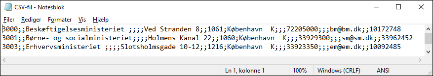 csv file