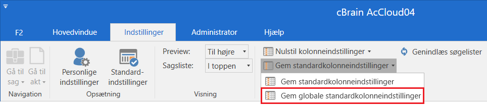 save global column settings