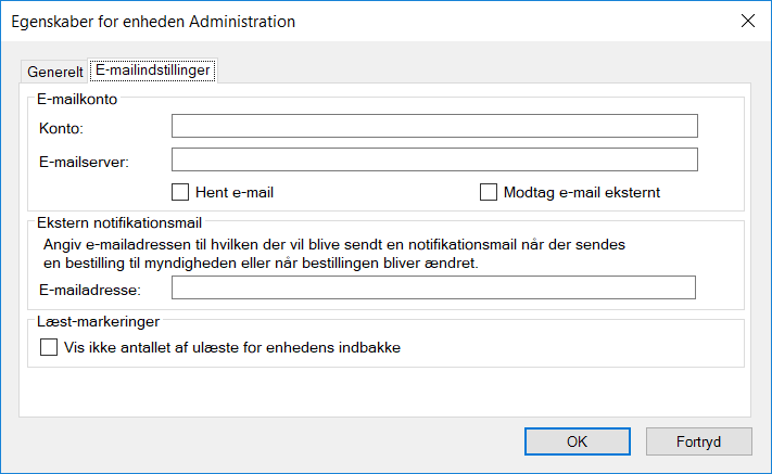 unit inbox properties