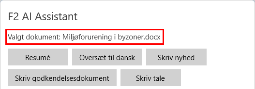 selected document