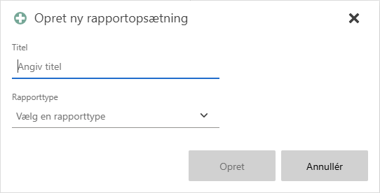 Dialogen ”Opret ny rapportopsætning”