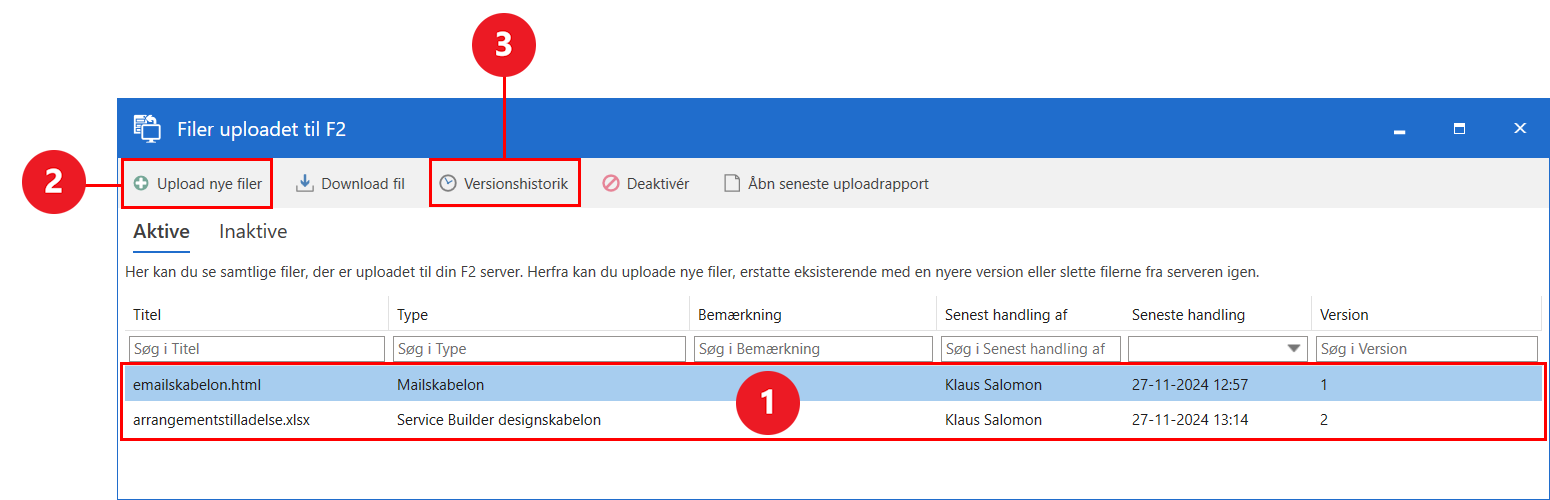file upload dialogue index