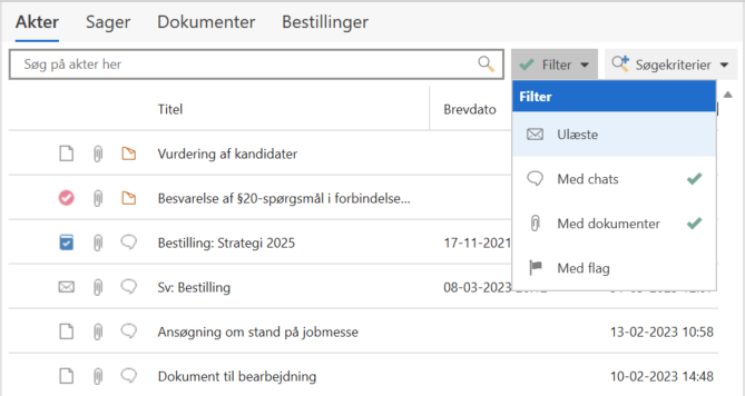 filter main window