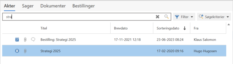 filtering free text search field