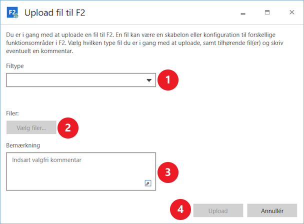 upload file dialogue