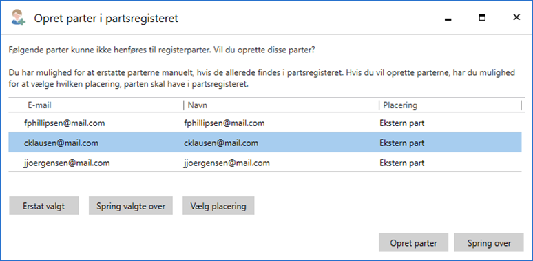 create participant