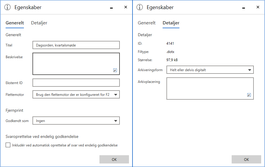 document properties