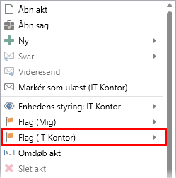 context menu unit flag