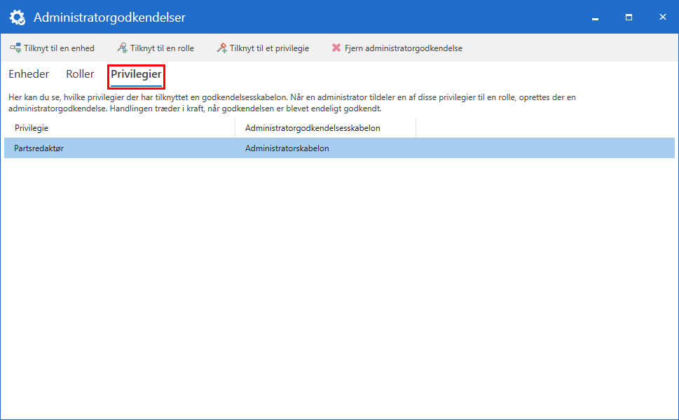 window admin approvals privilege