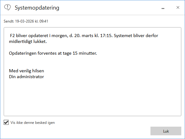 system message user