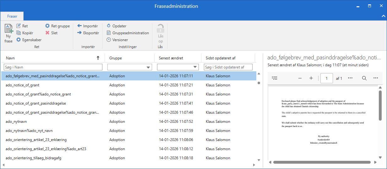 phrase admin window