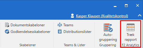 settings tab draw report item