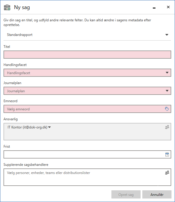 create case from template