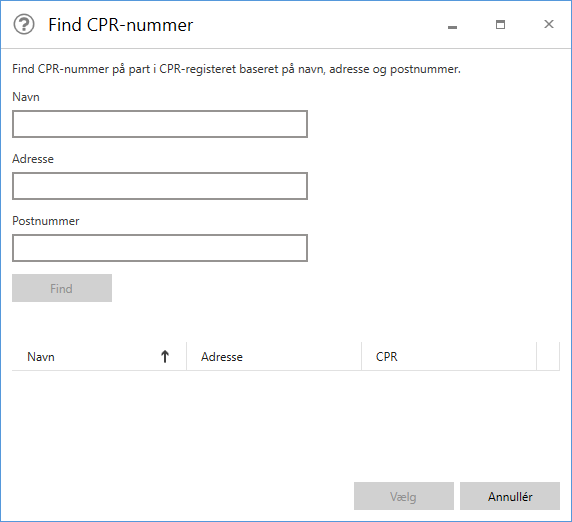 find cpr name address