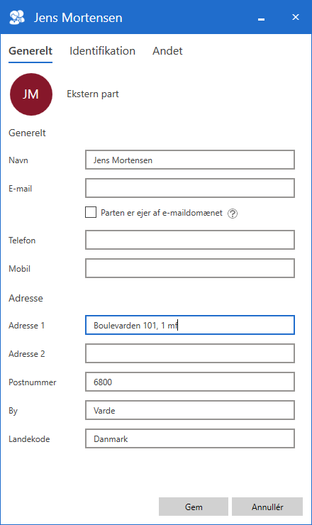 participant info