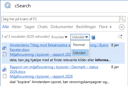 extended search