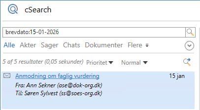 search letter date