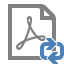 PDF-symbol med to buede pile