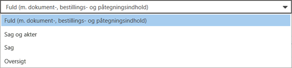 foi content dropdown