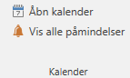 calendar menu item group
