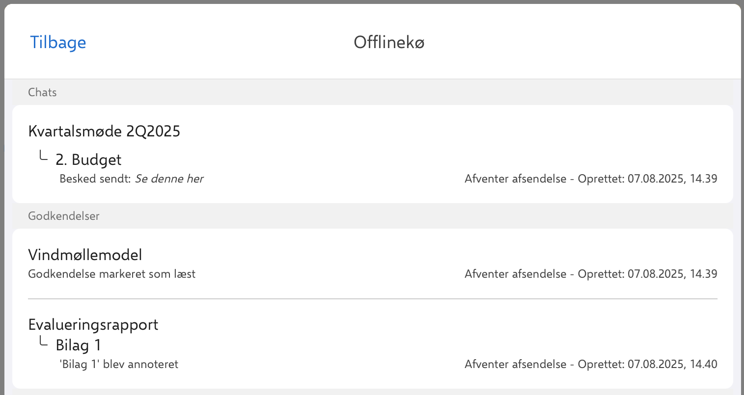 offline queue