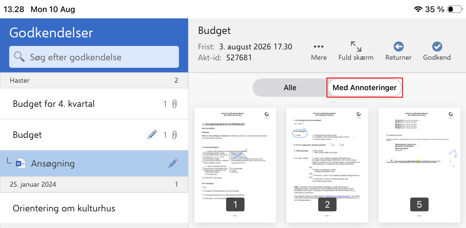 page overview annotations