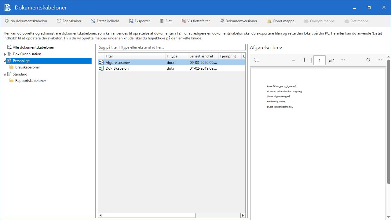 document templates