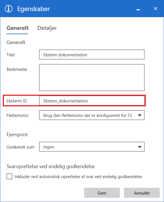 document properties