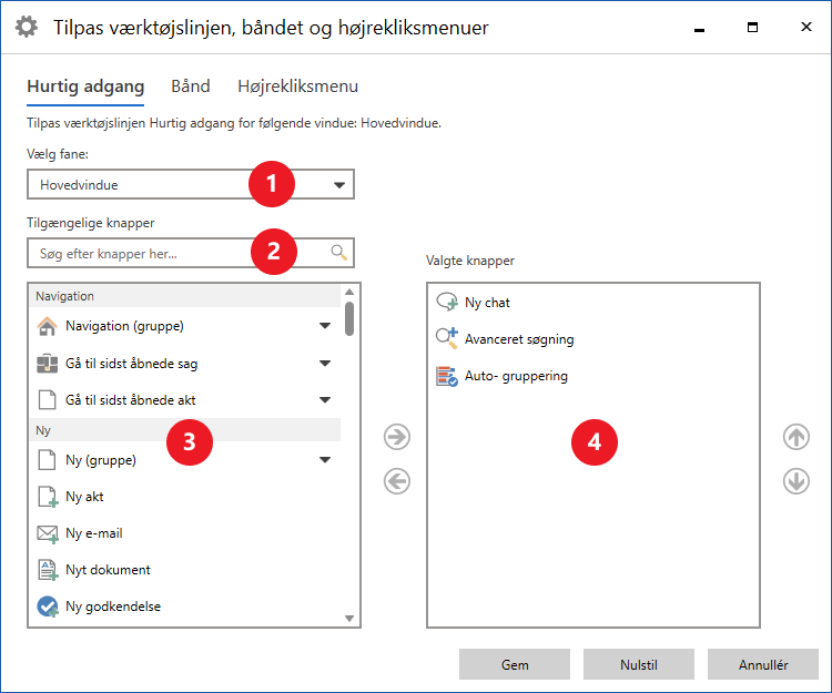 setup quick access