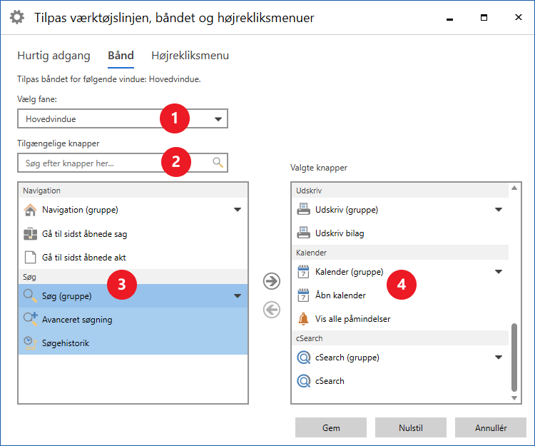 setup ribbon