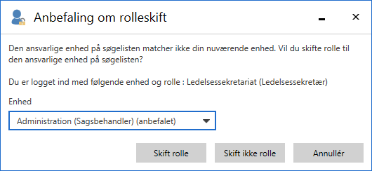 change role recommendation