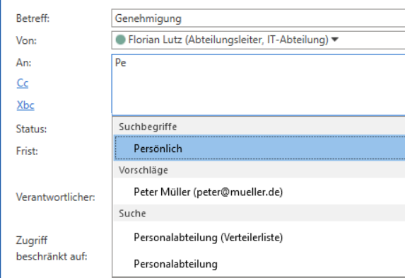 search participant grouping