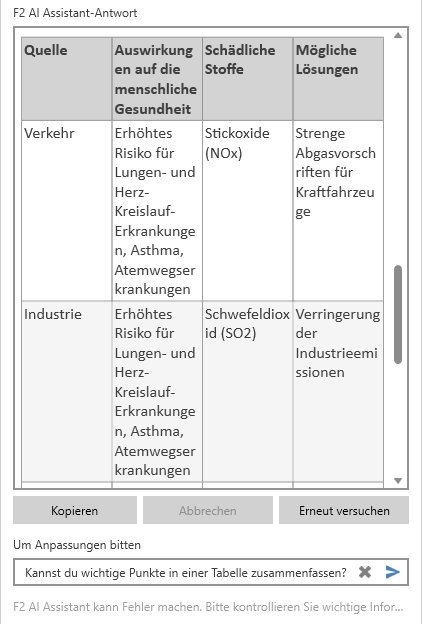 table markdown