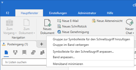 context menu menu item