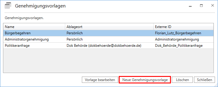 approval template window