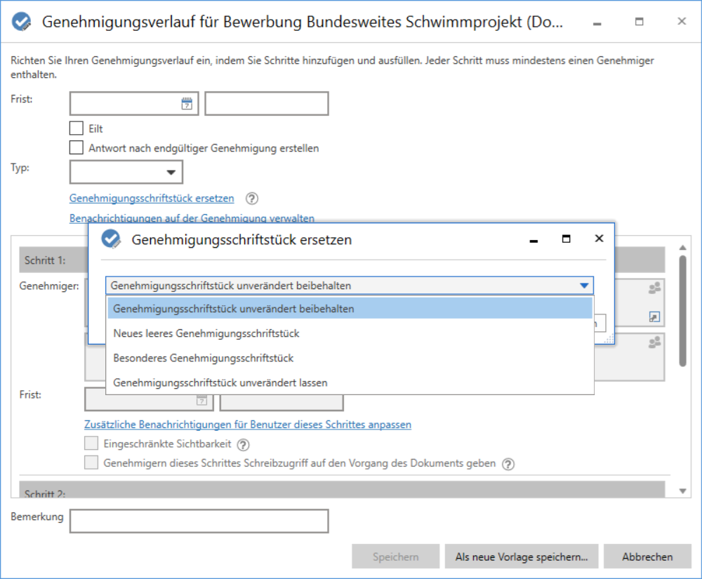 change approval document