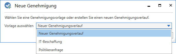 choose approval template